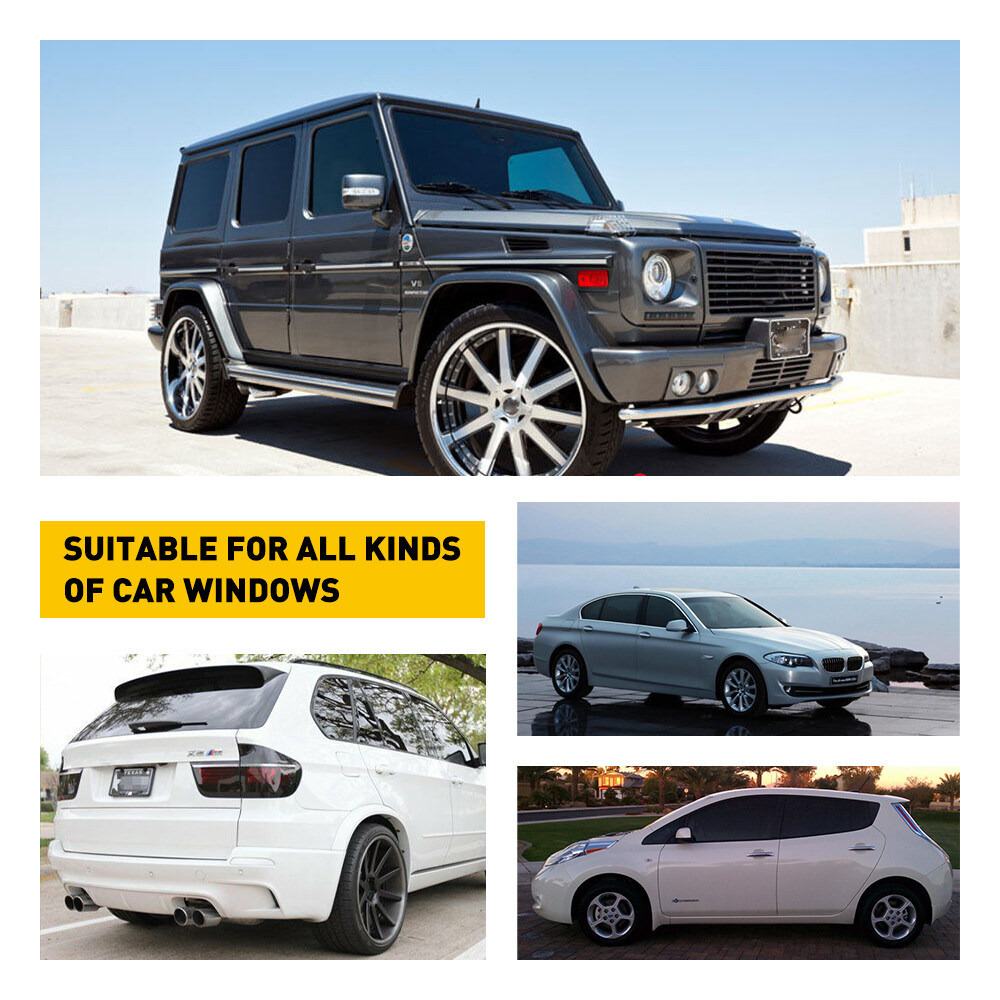 Window Tint Film Roll - 50% VLT Charcoal Black, 20" X 10 FT, Scratch Resistant, Made In USA