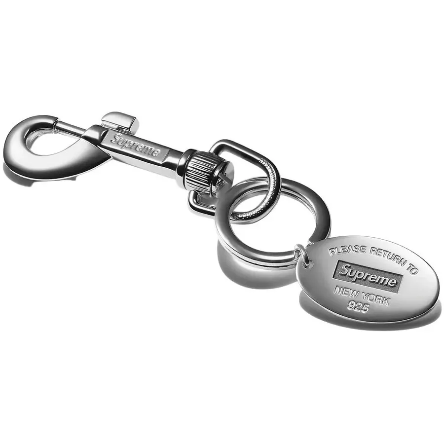 NEUF Tiffany & Co. Supreme Tiffany étiquette ovale porte clés accessoire argent NEUF