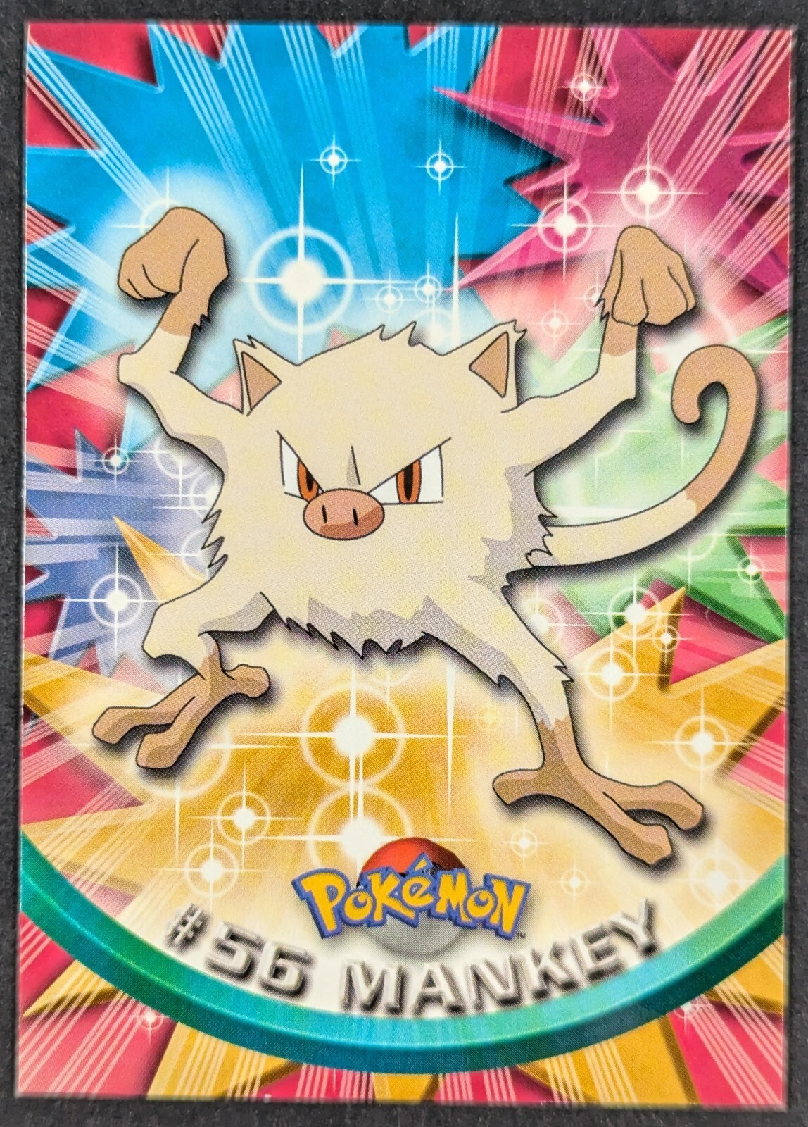 Mankey 1999 Topps TV Animation Edition Vintage Pokemon Card #56 (NM)