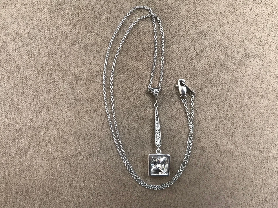 Collar gota topacio plata de ley 925 QVC Foto 2 de 4