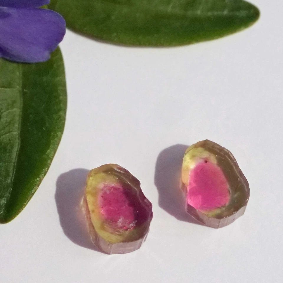 Wassermelonen Turmalin Pärchen 6.45 ct  AAA+ pink-grün unbehandelt Afghanistan - Bild 2 von 4