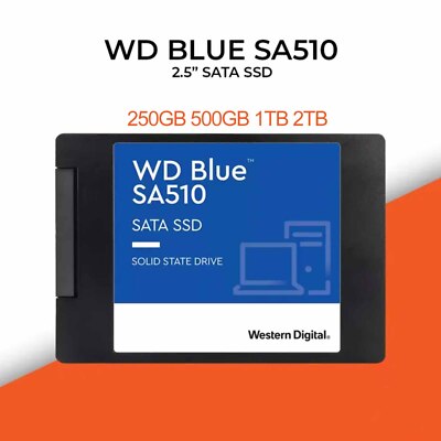 WD Blue SA510 2TB 1TB 2.5 Zoll SSD Internet Solid State SATA3 Notebook Laptop PC