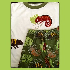 NWT Boys 18-24 Gymboree GYMMIES sleepwear PJ Pajamas JUNGLE REPTILES LEAFS Olive