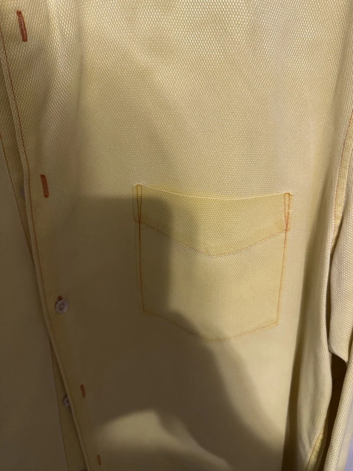 Camisa de vestir amarilla manga larga para hombre talla grande Martin Gordon Foto 2 de 4