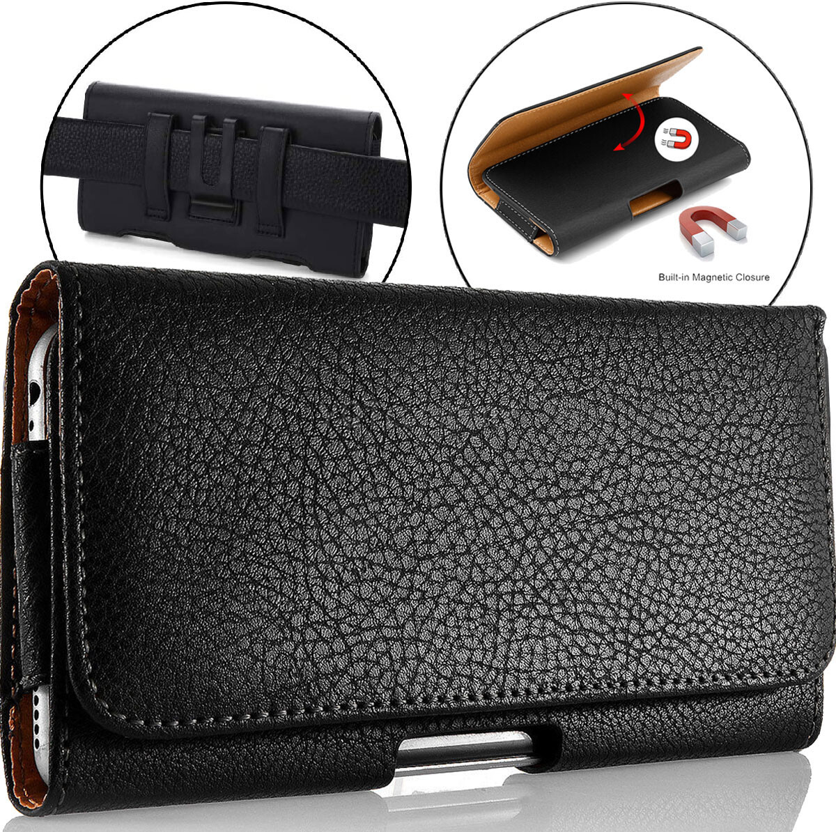 For Huawei Mate 40 Pro Case Leather Belt Holster Clip Pouch Cover-image