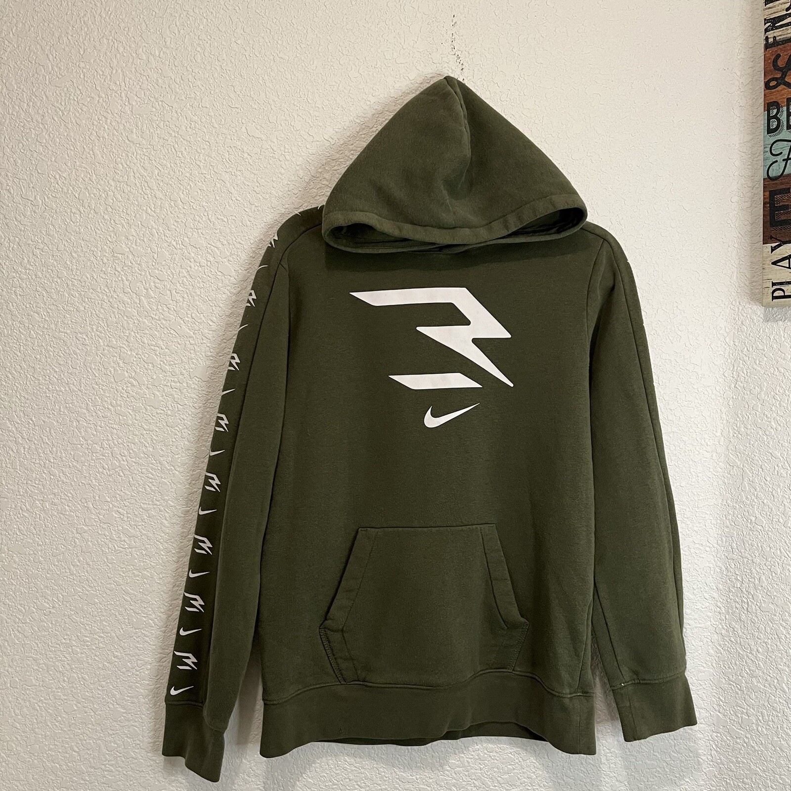 Nike Russell Wilson 3Brand Youth Pullover Hoodie Green Long Sleeve Size XL 13-15 thumbnail 2