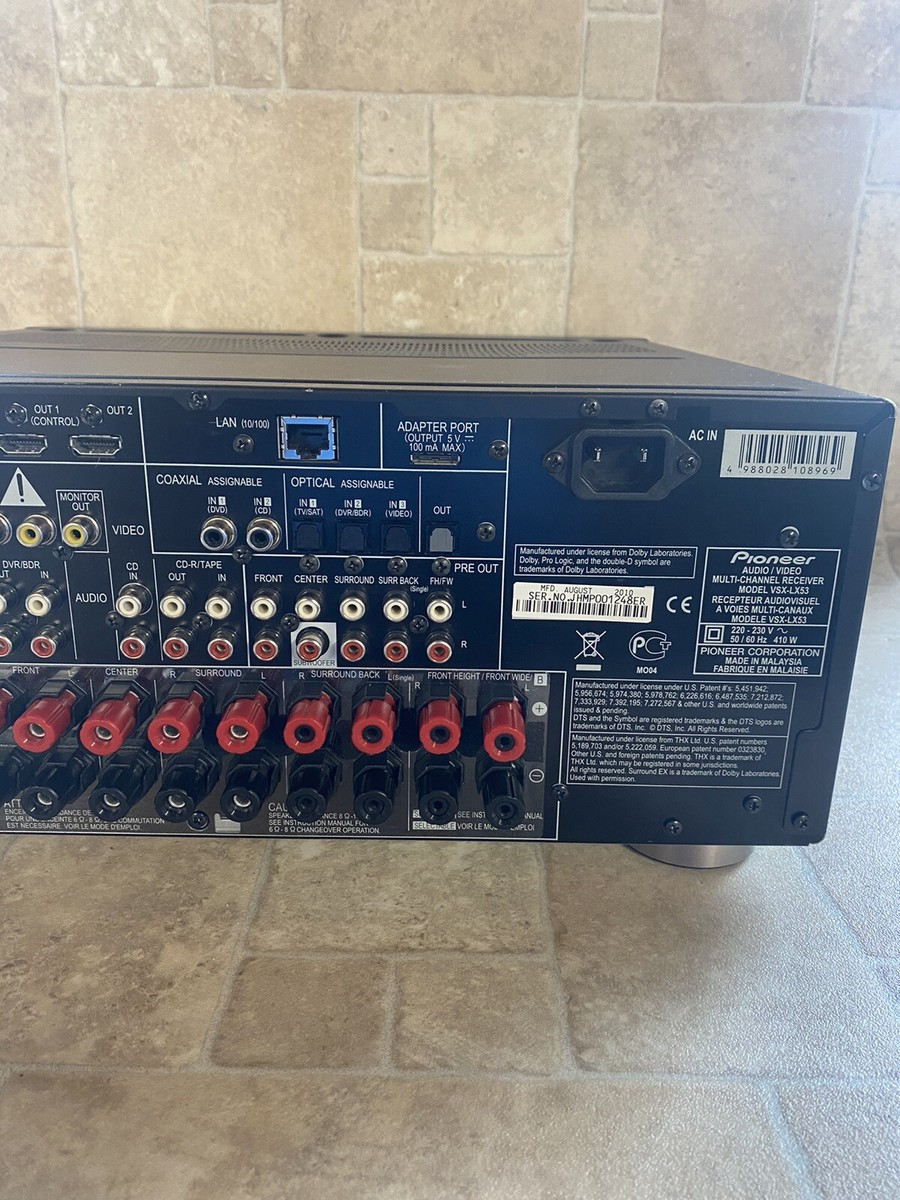 Pioneer VSX-LX53 7.1 Channel A/v Receiver- Pioneer Receiver Pioneer VSX-LX53 7.1 Channel A/v Receiver- Pioneer Receiver