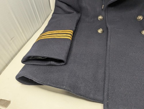 Gucci Navy Wool Military Style Peacoat Jacket Dragon Embroidery Back Sz 54 (UR) - Picture 5 of 23