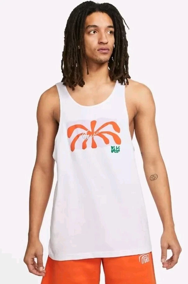 Mens Nike Sportswear Spring Break Tank White Color DR9844-100 Size Small
