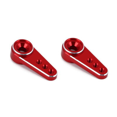 RC Servo Arm Horn For Emax ES08MA II – 2-Piece Aluminum Upgrade Part, Black & Red, With Mounting Screws - View #6