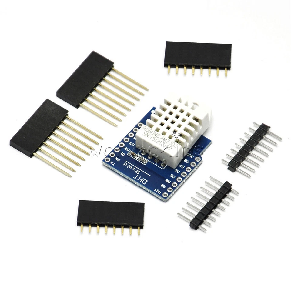 D1 Mini DHT22 AM2302 Shield Board Sensor Temperature  Humidity Module Pin header - Image 2 of 4