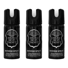 3 PACK Police Magnum 2oz GID Safety Lock Pepper Spray Self Defense Protection