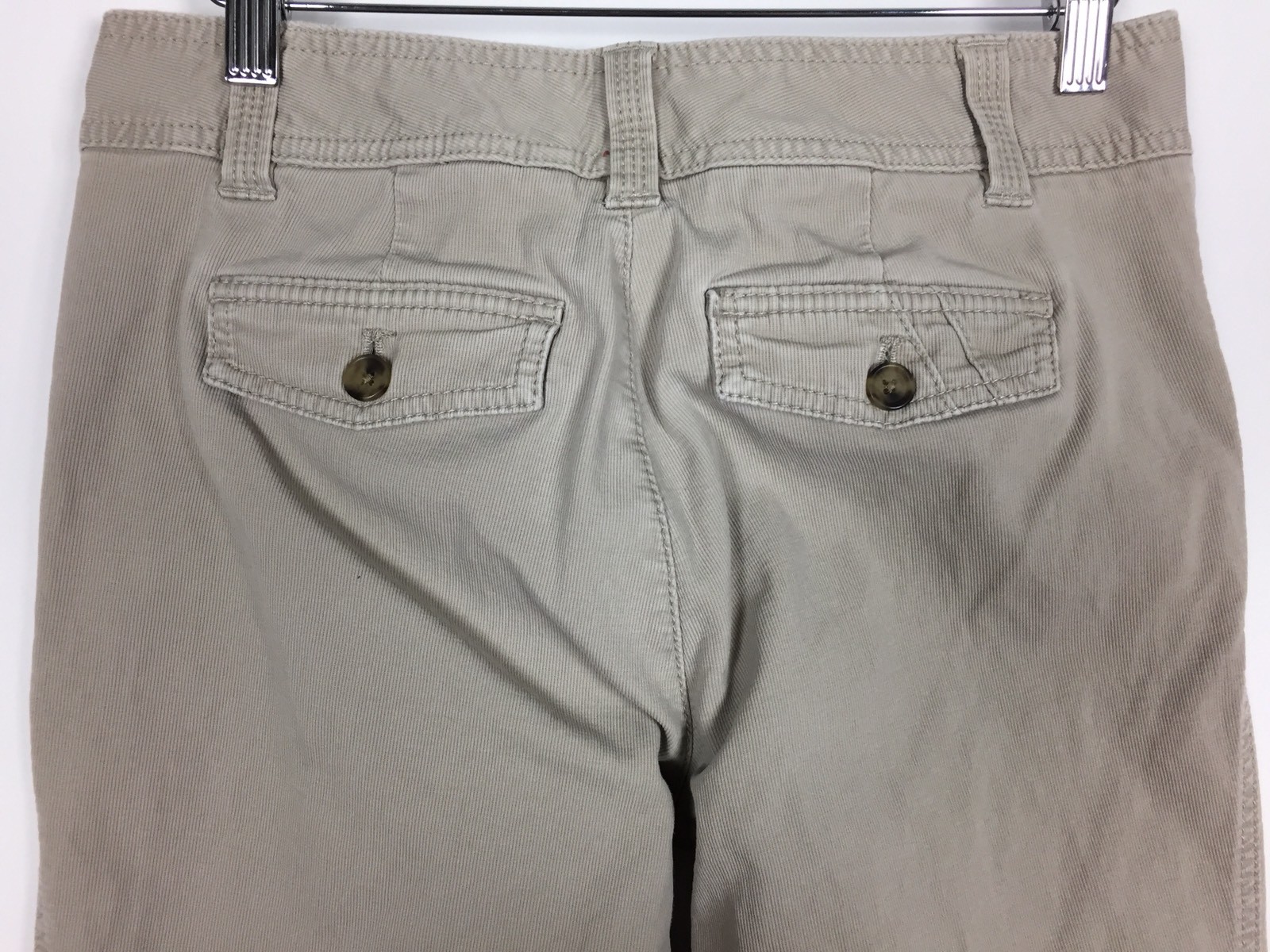 Gap Capri Pants Size 4 Tan Straight Stretch Ribbed Cropped Casual eBay