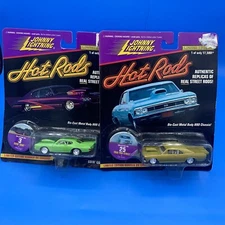 Johnny Lightning Hot Rods #3 Goin' Goat Green GTO & ‘66 Pro Street 1:64