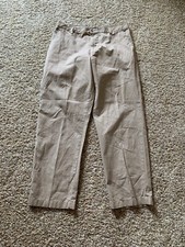 Men's Chaps Cotton Flat Front Khaki Pants 38/32 EUC