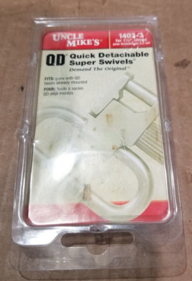 Uncle Mikes 1403-3 Super Quick Detach Swivels - Black
