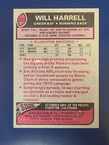 Tarjetas de fútbol americano Topps 1977 completan tu conjunto que elijas elegir cada una #171 - 358 - Imagen 93 de 289
