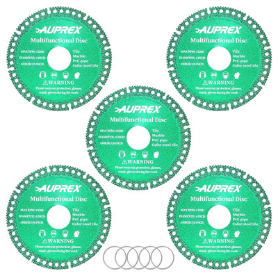 5 Pack 4 Inch Indestructible Disc for Grinder, 7/8'' Arbor Angle Grinder Diamond 