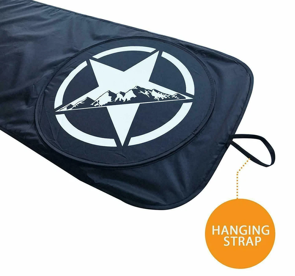 Parabrisas de coche para Jeep Wrangler JK JL 1985-2020 bloques plegables rayos UV Foto 4 de 4