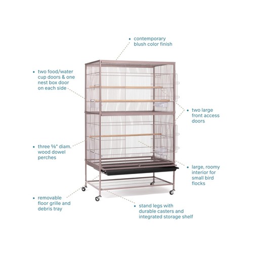 Prevue Flight Bird Cage in Blush Finish (F042) - 第 4/9 張圖片