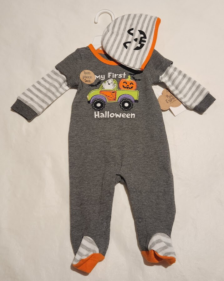 Halloween Baby Overall - Skelett Print Fußoverall Warm
