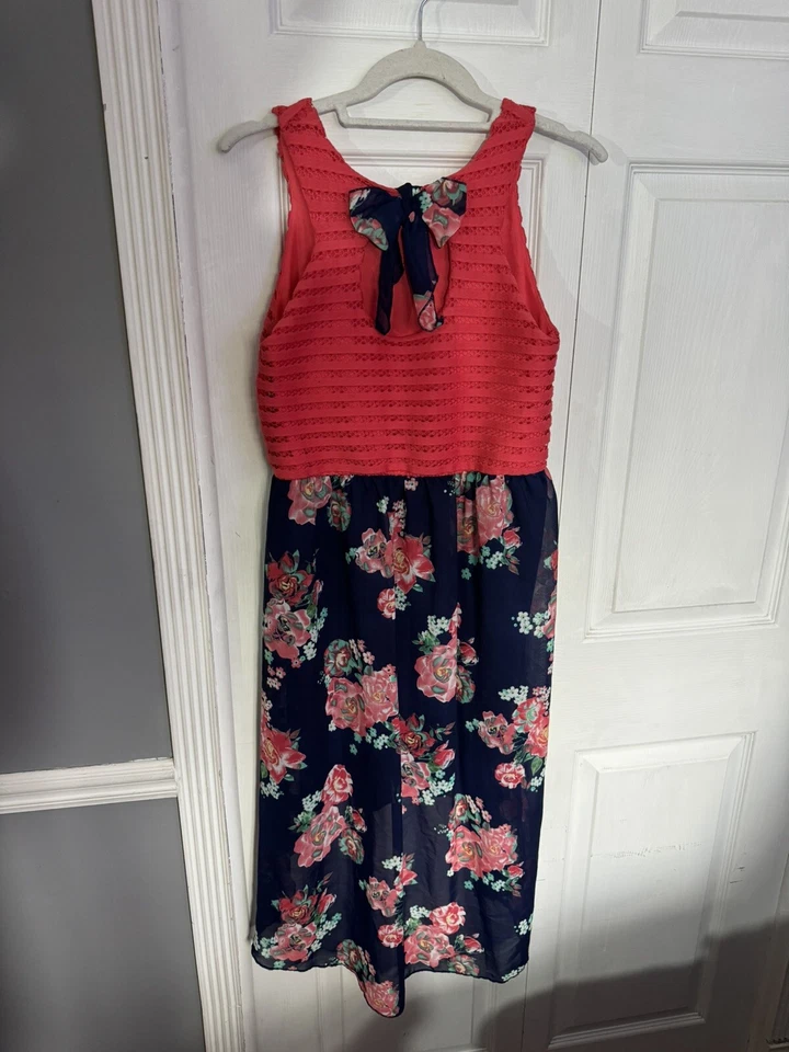 Vestido azul floral lilt para niñas talla 16 Foto 4 de 4