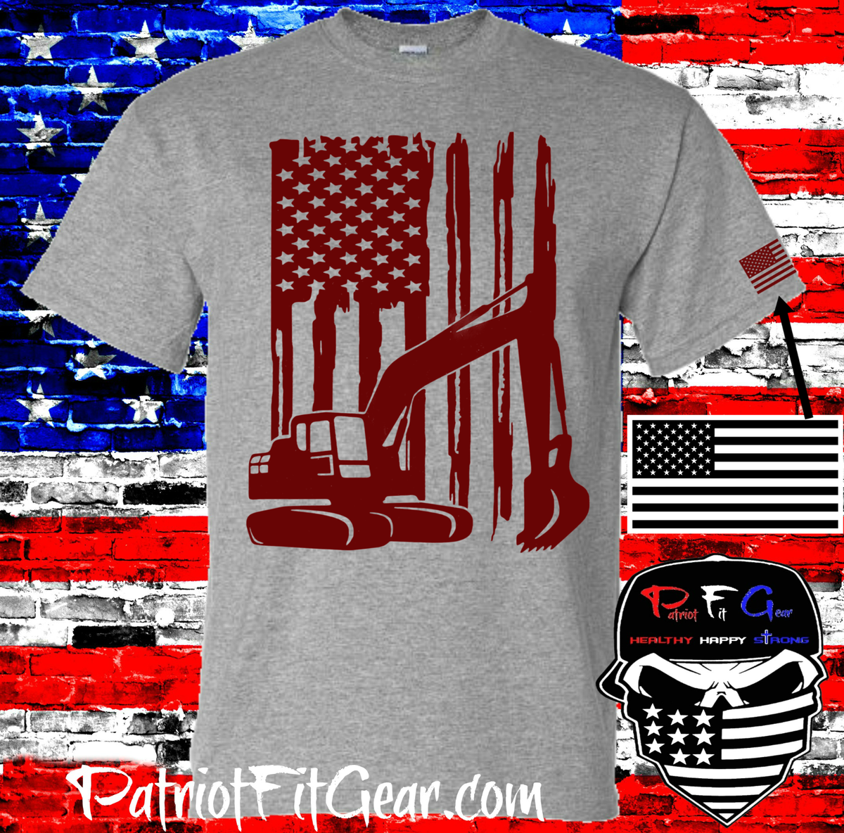 t shirt Heavy Equipment Operator,American  Flag,Excavator,Oilfield,Backhoe,Dozer | eBay