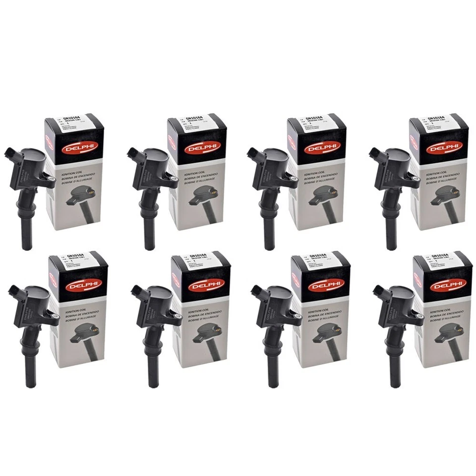 8 件套 Delphi 线圈 + 8 个摩托车火花塞适用于 2000 - 11 福特林肯 — 第 2/4 张图片