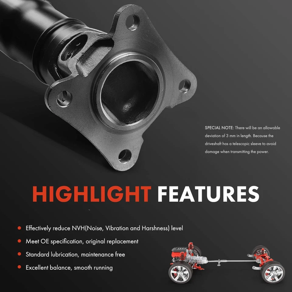 Conjunto de eixo de transmissão traseiro para Acura MDX ZDX 2010 2011 2012 2013 3,7L - Imagem 4 de 4