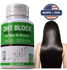 NATURAL DHT BLOCKER PREVENT HAIR LOSS HERBAL VITAMINS GROWTH 60 PILLS NEW