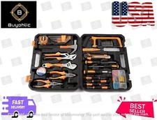 36 Pcs Complete Repair General Hand Tool Set for Men Women - Household Tool Kit