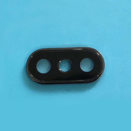 FABRICANTE DE EQUIPOS ORIGINALES Cubierta de lente de vidrio para cámara trasera + Soporte de marco para iPhone XS / XS MAX Negro - Imagen 1 de 3