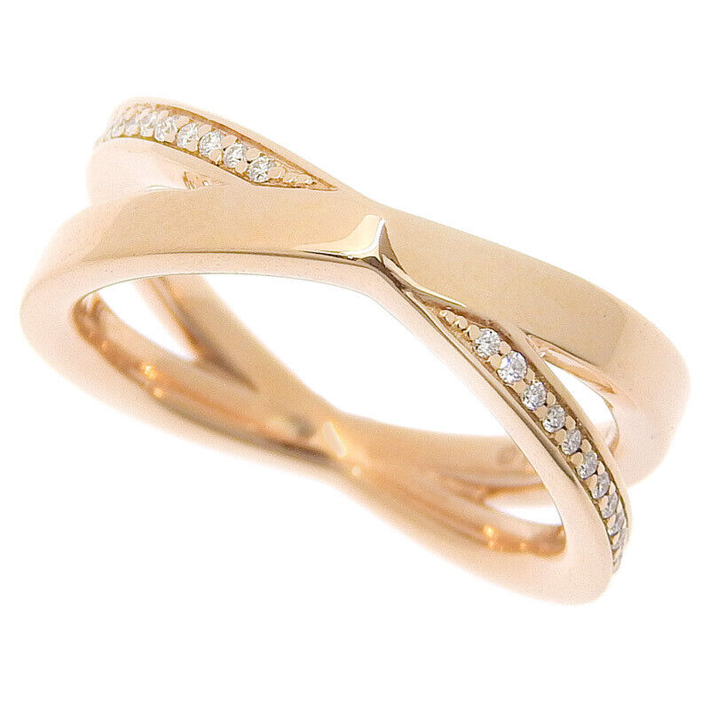 TIFFANY & Co. Atlas X Narrow Cross Ring Diamond K18PG TIFFANY & Co. Atlas X Narrow Cross Ring Diamond K18PG