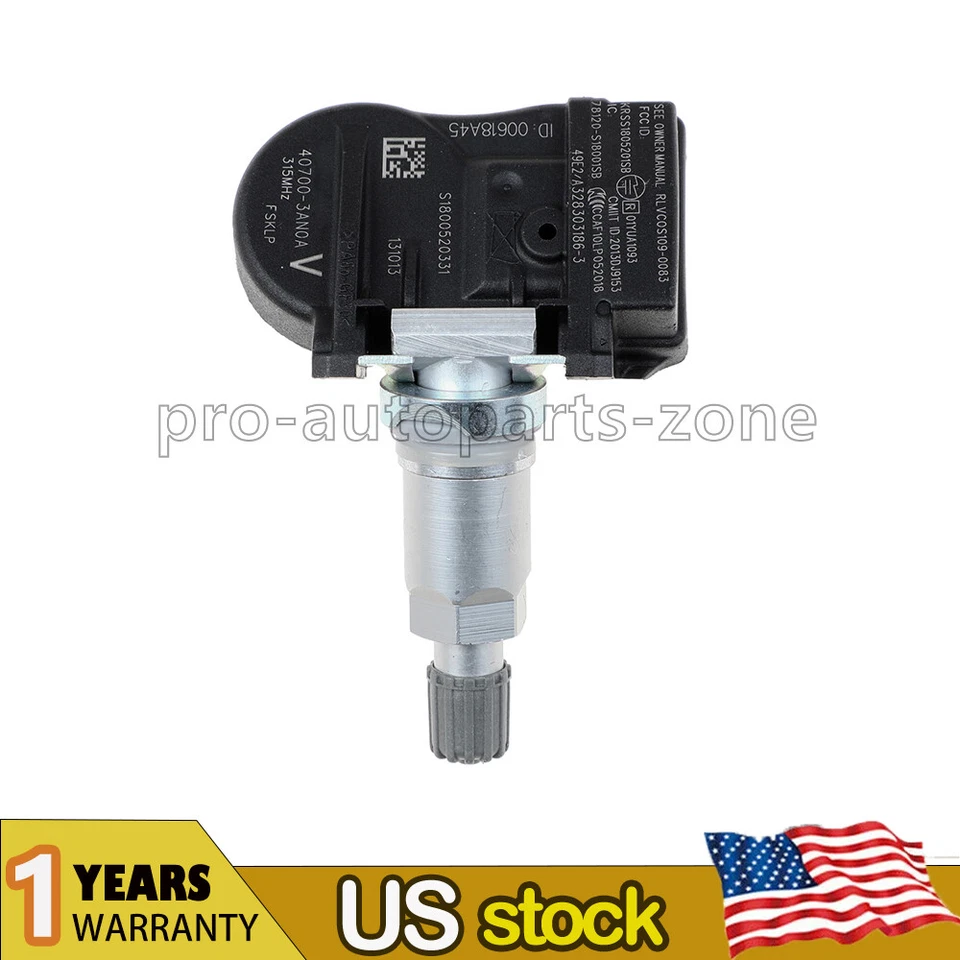 Juego de 4 SENSORES DE PRESIÓN DE NEUMÁTICOS PRO TPMS 40700-3AN0A para Nissan Versa 315MHz Foto 2 de 4