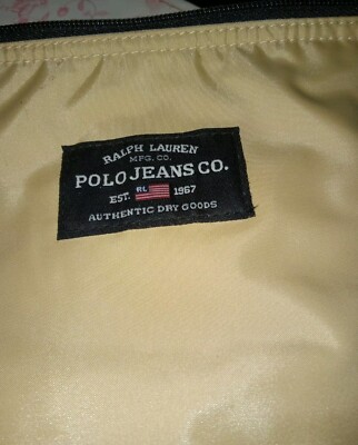 Vintage Ralph Lauren Polo Jeans Co Tan Beige Tote Messanger Bag 14