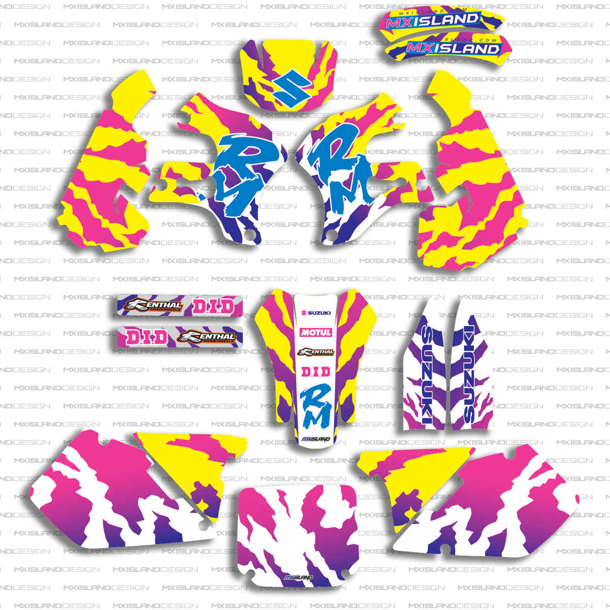 1996-1998 Suzuki RM 125 250 RM125 RM250 Retro Graphics Kit Decals