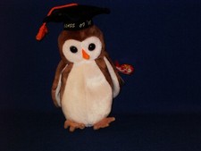 TY Beanie Baby Wise the Owl Class of 1998 Mint Condition Tag with Errors V15