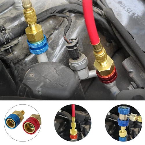 R1234YF to R134A Quick Coupler Adapter Fits Car A/C High Low Side Conversion Kit - Picture 3 of 30