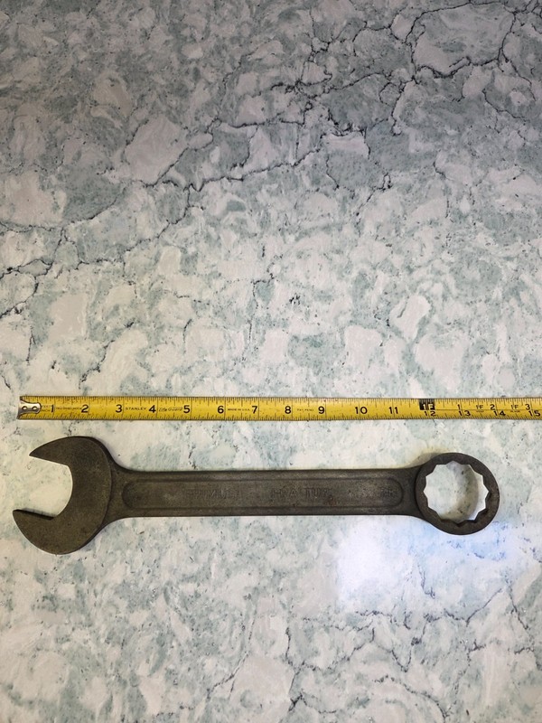 Vintage 38mm Fra Tur cromo molibdeno open & box end wrench Fiat Ferrari Alfa...