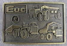 Vintage EUC Euclid Dump Truck Heavy Road Equipment Tractor Belt Buckle