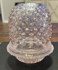BEAUTIFUL Fenton 95th Champagne Pink Hobnail Irredescent  Fairy Lamp