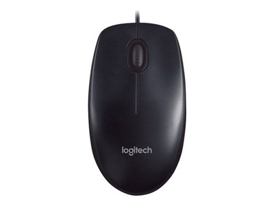 Logitech M 90 Corded Optical USB Mouse Black Wired Mouse