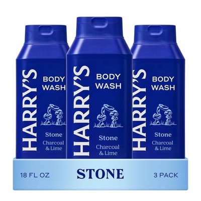 Harry's Men's Body Wash - Stone - (3 Pack) 18 fl oz - Shower Gel for Men - No Pa