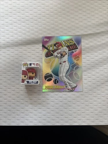 Funko Bitty Pop! Exclusive Mike Trout MLB Mini Vinyl Figurine + 2026 Topps TOG