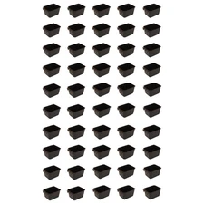 Cage Cups 50-pk Black 1 Pint/16 fl oz Hanging Feed & Water Cups Chicken Poultry