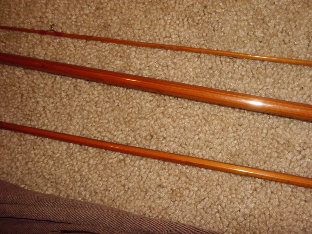 Vintage MONTAGUE Clear Lake 3 pc Split Bamboo Fly 9' Rod made in
