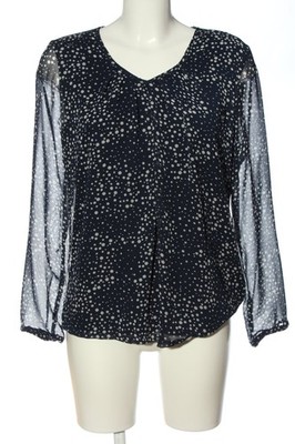 VIVANCE Longsleeve Damen Shirt Gr. DE 36 blau-weiß Casual-Look