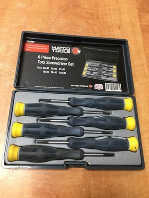 MATCO Tools SDET6C 6 Piece Precision Torx Screwdriver Set T5 to T10