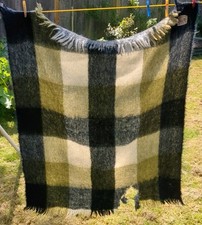 Vintage Glen Cree 100% Mohair Knee Blanket 3ft X 3.8ft