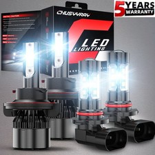 For Ford F 150 2004-2014 10000K LED Headlight Hi/Lo + Fog Light Bulbs Combo 4x